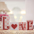 Jetec Valentine's Day Love Wooden Block Signs Freestanding Love Tabletop Decorations Wood Heart Table Decor for Valentines Wedding Home Party Shel...