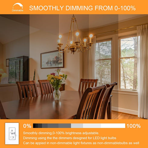 JDE11 LED Bulb 100W Halogen Bulbs Equivalent,T4 Mini Candelabra E11 LED Bulb Dimmable,Warm White 3000K,10W 1000LM JDE11 120V 100W LED for Ceiling ...