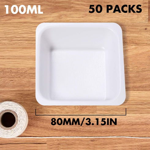 7ml 100ml Weigh Boat Set, 100 Pack Small & Large Lab Weighing Dishes for Measuring, Storing, Mixing Powders & Liquids with Easy Pour Design Dispos...