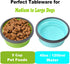 Large Collapsible Dog Bowls, 2 Pack 40 OZ Travel Dog Bowls with lids for Large Dogs, Foldable Silicone Dog Water Food Bowl, Lightweight Sturdy Lea...