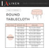 LA Linen Polyester Poplin Washable Round Tablecloth, Stain and Wrinkle Resistant Table Cover 51", Fabric Table Cloth for Dinning, Kitchen, Party, ...