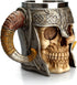 Stainless Steel Skull Mug Viking Drinking Cup Skeleton Resin Beer Stein Tankard Coffee Mug Tea Cup Halloween Bar Drinkware Gift...