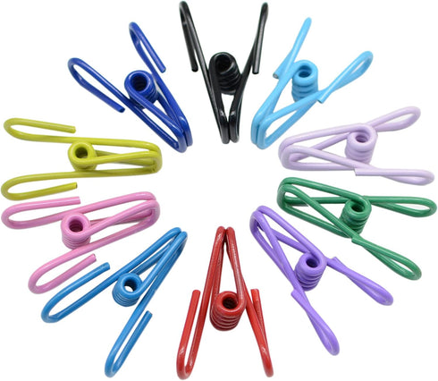 30 Pcs 2 Inch 10 Different Random Colors Chip Clips, PVC Coating High Elasticity Strength Clothes Pins, Food Clips and Bag Clips...