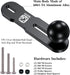 BRCOVAN Aluminum Alloy Mount Base with 1'' TPU Ball for Motorcycle Brake/Clutch Reservoir Cover Compatible with RAM Mounts B Size 1 Inch Ball Doub...