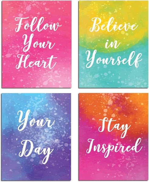 Inspirational Wall Art Motivational Painting- Quotes and Sayings Poster Home Office Decor Canvas Print Bedroom Bathroom Decoration Kids Teens Posi...