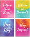 Inspirational Wall Art Motivational Painting- Quotes and Sayings Poster Home Office Decor Canvas Print Bedroom Bathroom Decoration Kids Teens Posi...