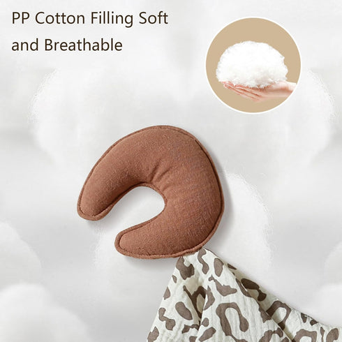Lovey Blanket for Boys and Girls, Organic Cotton Muslin Security Blanket for Babies, Soft Breathable Lovie Soothing Towel for Newborn and Infant (...