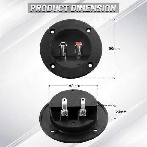 4PCS 3.5" Speaker Box Terminal Cup, Spring Round Subwoofer Box Terminal Binding Post Connector for DIY Home Car Speaker & Sub-woofer...