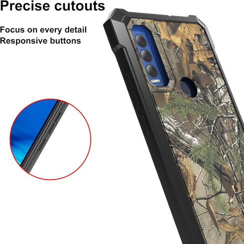 Ailiber for AT&T Motivate Max Phone Case(U668AA), Cricket Ovation 3 Case with Screen Protector, 2 Layer Structure Protection, Shockproof Corners T...