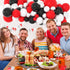 Red Black White Silver Balloon Garland Arch Kit - Red and White Balloons Red Black Silver Balloons for Poker Cards Birthday Wedding Retirement Cla...