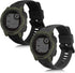 kwmobile Straps Compatible with Garmin Instinct 2 Solar/Instinct 2 Straps - 2x Replacement Silicone Watch Bands - Black/Grey...