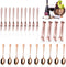 Cunhill 24 Pcs Charcuterie Accessories Mini Cocktail Tongs Small Serving Spoons and Appetizer Forks Stainless Steel Tongs Charcuterie Utensils for...