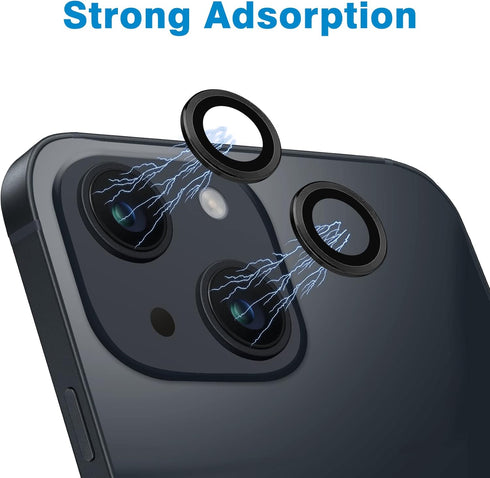 Compatible with iPhone 15 and 15 Plus Camera Lens Protector, Anti-Scratch Lens Cover 9H Tempered Glass Metal Camera Screen Protector Shockproof Ca...