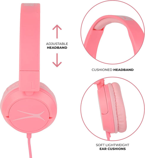 Altec Lansing Over The Ears Kids Headphones - Wired - Volume Limiting Technology for Developing Ears, Ages 6-9, Perfect for Learning from Home, Pi...