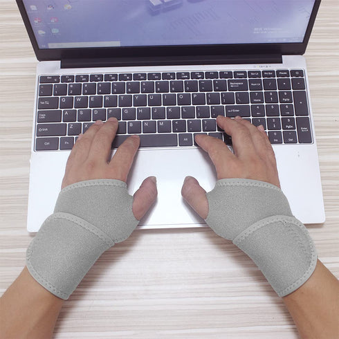 2 Pack Wrist Support Brace/Carpal Tunnel/Wrist Brace/Hand Support, Adjustable Wrist Support for Arthritis and Tendinitis, Joint Pain Relief (Gray)...