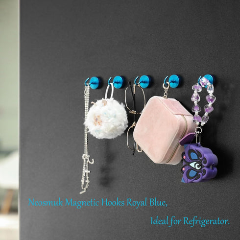 Neosmuk Magnetic Hooks Heavy Duty,Strong Magnet with Hook for Fridge, Super Neodymium Extra Strength Industrial Hooks for Hanging, Magnetic Hanger...