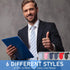 Janmercy 6 Pcs Clip on Tie for Men Clip on Easy Necktie Striped Solid Plaid Dots Mixed Lot Tie for Office School, 20 Inch (Stripe Style)...