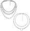 Silver Layered Necklaces for Women Simple Punk Chunky Necklaces Silver Chain Goth Necklace (2pcs Silver)...