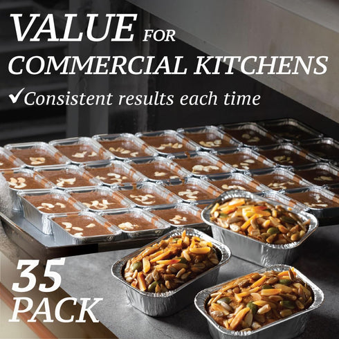 Spare Essentials (35 Pack) 1 Lb Aluminum Foil Mini Loaf Pans - Foil Bread Pans for Baking - Perfect to Bake Individual Bread Loaves, Cakes & Meat ...