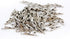 100pcs Metal Alligator Clip, 35mm Spring Clamps Test Line Crocodile Clip Silver Tone Alligator Clips Nickel Plated Crocodile Clamps, Used In Labor...