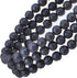 100Pcs Natural Crystal Beads Stone Gemstone Round Loose Energy Healing Beads with Free Crystal Stretch Cord for Jewelry Making (Black Lava, 8MM)...