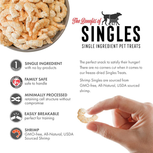 Grandma Lucy's Freeze-Dried Single Ingredient Treats, Shrimp, 0.65 oz...