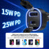 USB C Car Charger for iPhone 15 Pro Max 14 13 Samsung S24 Ultra S23 FE A53 A54 Fast Charging Type C Cable 3ft PD 25W QC 15W USB C to USB C Cable C...