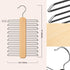 Tie Hanger, Rust Resistant Wooden Necktie Organizer with 20 Swivel Hooks, 360 Degree Rotation, Space Saving, Ideal for Closet Storage...