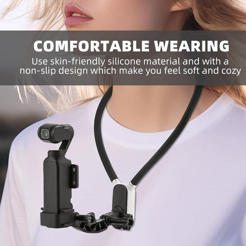 Pocket 3 Magnetic Neck Mount for DJI OSMO Pocket 3,Chest Mount POV/Vlog Video Selfie Stand Hand Free Neck Holder for GoPro Hero12/11/10/9,Camera A...