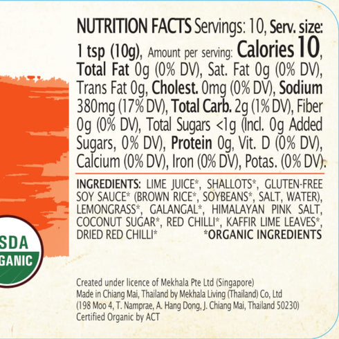 Mekhala Organic Thai Tom Yum Asian Cooking Paste. Vegan. Gluten-Free...