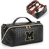 Travel Makeup Bag, 26 Initials Large Capacity Cosmetic Bags for Women and Girls, Portable Make Up Bags Pouch, Crossbody Makeup Organizer Bag Toile...