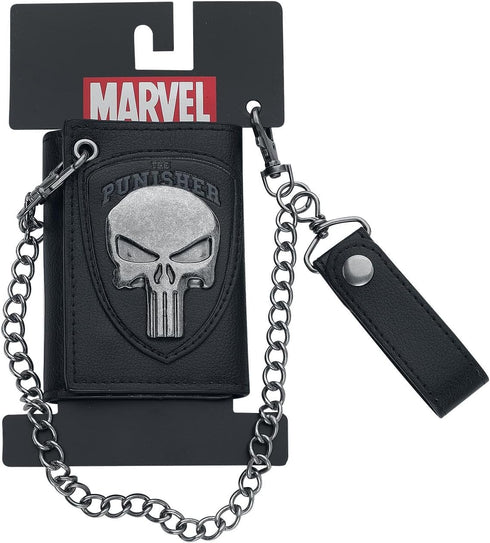 Bioworld Marvel The Punisher Skull Logo Mens Biker Chain Wallet,Black,One Size...