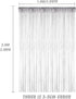 Door String Curtain, Wall Panel Fringe Window Room Divider Blind, Home Patio Bedroom Decorative Tassel Screen Ribbon Strings Strip Silver Thread S...
