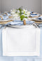 Solino Home Linen White Table Runner 72 Inches Long - 100% Pure Linen Hemstitch Table Runner 14 x 72 Inch for Dresser, Dining, Summer, Fall, Hallo...