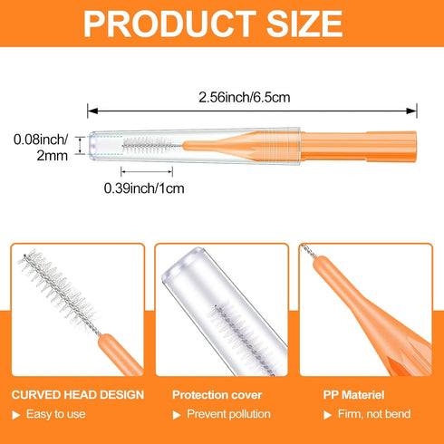 Zopeal 250 Pieces Braces Flossers Interdental Brush for Cleaner Tooth Toothpick Dental Teeth Flossing Head Oral Dental Hygiene Cleaning Tool Soft ...