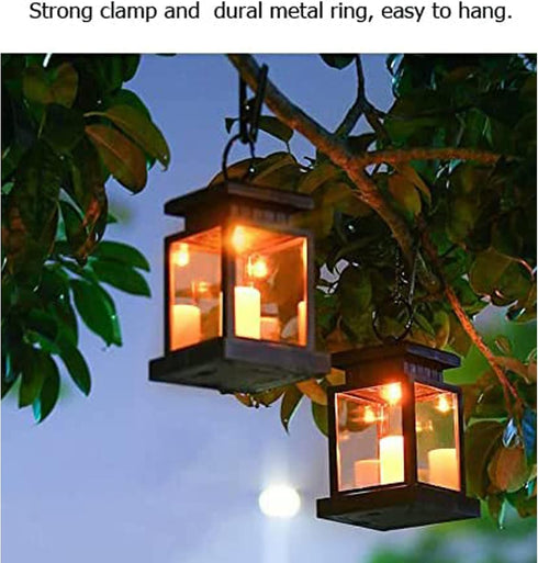 Solar Lanterns Outdoor Waterproof, Garden Hanging Flickering Flameless LED Candle Lighting, Solar Powered Lights for Decorative Yard, Table, Patio...