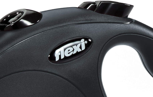 Flexi New Classic Retractable Dog Leash (Tape), 16 ft, Large, Black...