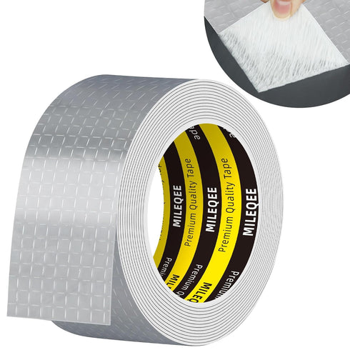 Butyl Sealant Tape Waterproof Aluminum Foil, Joist Tape for Decking 2 Inch, Super Sticky, Repair Roof Leak, Sealing Awning Crack, Patching Deck Fl...