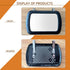 Car Sun Visor Vanity Mirror, Universal Car Vanity Mirror, Clip-on Rear View Sun-Shading Cosmetic Mirror, Rear View Sun-Shading Travel Cosmetic Mir...