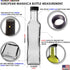 Quadra Bottles 8.5 Oz 15 Sets of Premium Commercial Grade Glass Square Bottle Leak Proof Airtight Plastic Screw Cap Lids Shrink Capsule - European...