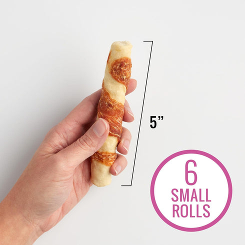 Good ‘n’ Fit Rolls Made with Real Lamb, 6 Small Rolls, Treat Your Dog to a Long-Lasting and Highly Digestible Rawhide Chew...