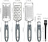 To encounter Cheese Grater, Stainless Steel Grater for Ginger, Garlic, Nutmeg, Chocolate, Vegetables, Lemon, Dishwasher Safe, Set of 5 (Grey)...