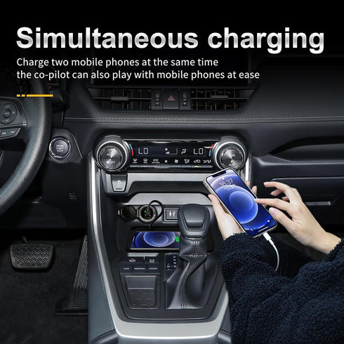 for 2019-2024 Toyota RAV4 Wireless Charger, 15W Fast Wireless Car Charger Qi Charging Station Pad Mat fits RAV4 Accessories...