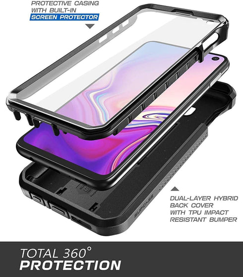 SUPCASE Unicorn Beetle Pro Series Designed for Samsung Galaxy S10e Case (2019 Release) Full-Body Dual Layer Rugged With Holster & Kickstand With B...