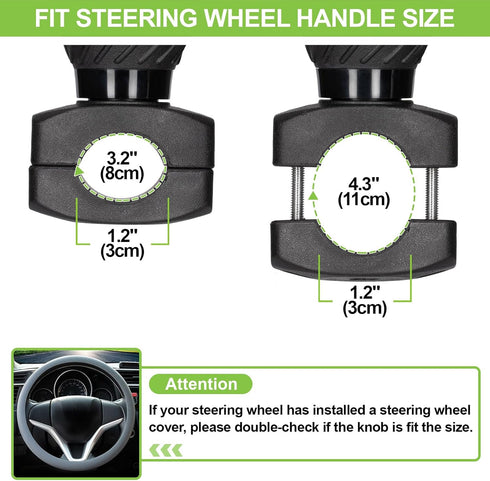 Spurtar Steering Wheel Knob, Universal Car Suicide Knob Power Handle Spinner Fit for Steering Wheel, Cars, Semi Truck, Forklifts, Tractors, Boat, ...