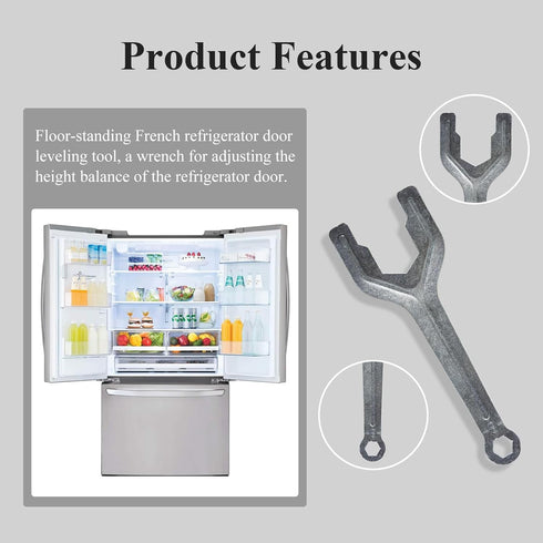MHU38218908 Refrigerator Spanner Wrench, Fit for LG Kenmore Brand, Floor-Standing French Fridge Door Leveling Tool, Adjust Fridge Height of Door, ...