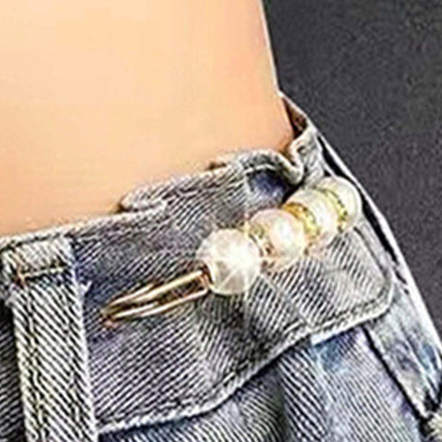 8 Pcs Pearl Brooch for Women Scarf Ring Waist Brooch Pearl Rhinestones Collar Brooches Safety Pins for Clothes Dressing Accessories Christmas Gift...