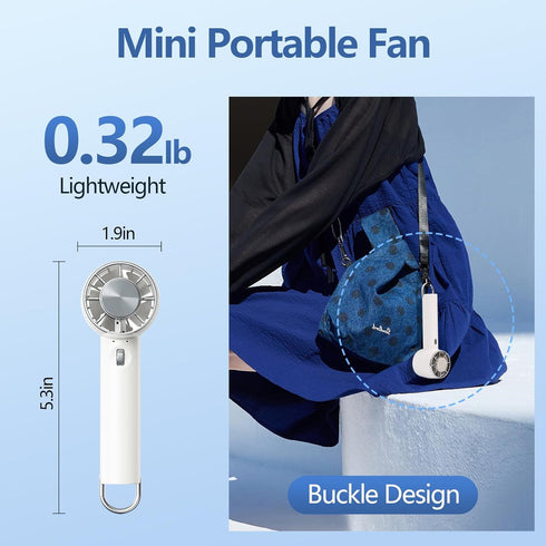 Handheld Portable Turbo Fan with Cold Compress, High-Speed 2 in 1 Hand Held & Desk Fan, 4200mAh Battery Rechargeable Mini Personal Travel Fan for ...