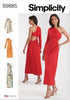 Simplicity Misses' One Shoulder Knit Dress Sewing Pattern Packet, Design Code S9885, Sizes 18-20-22-24-26...