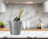 Posh Setting 6 oz Plastic Champagne Flutes - Silver Glitter Disposable Toasting Glasses for Parties, Weddings - Reusable Fancy Stemmed Cups, Wine ...